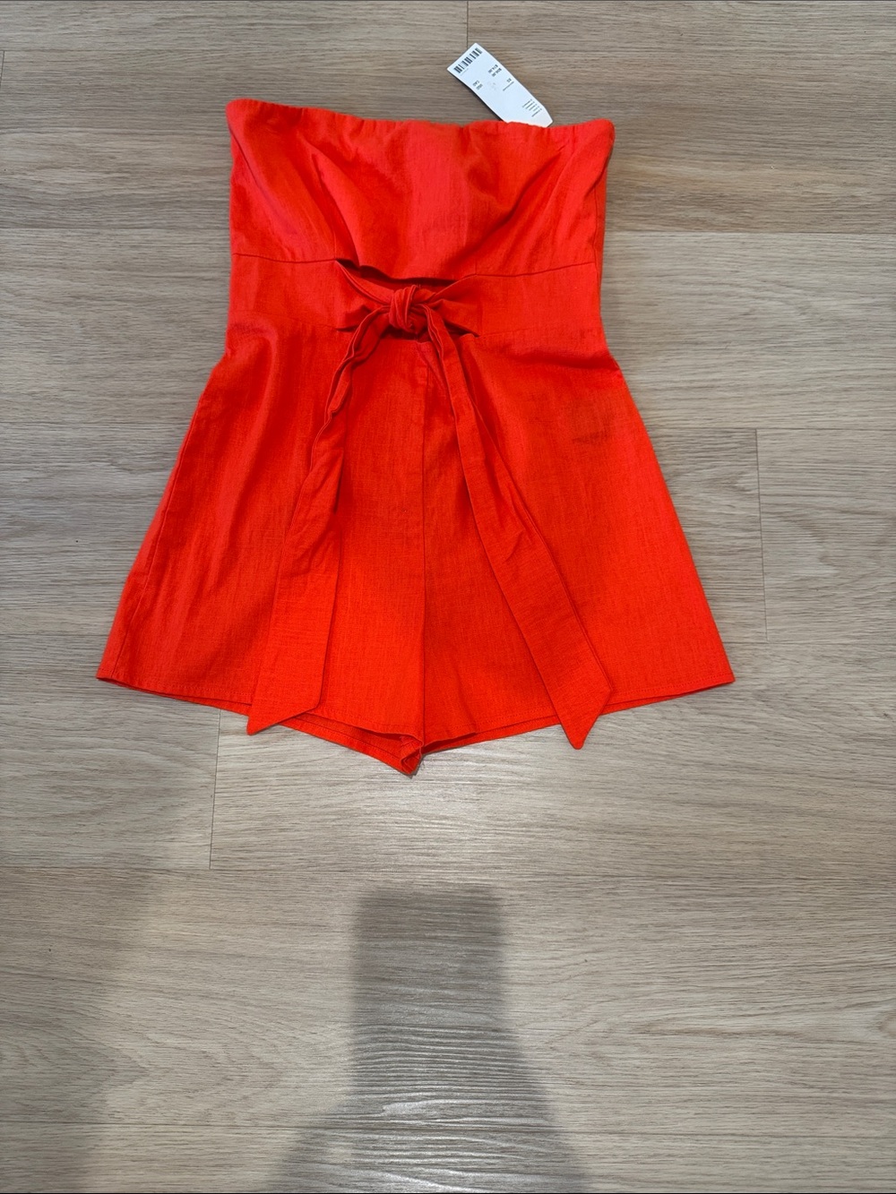 Urban Outfitters Strapless Red Tie-Waist Women's Shorts Romper xs